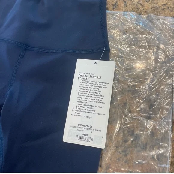 NWT Lululemon Wunder Train High Rise Short 8" true navy blue - Picture 9 of 16